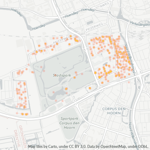 Dami ng Negosyo sa Postal Code 9727 - Groningen, Provincie Groningen
