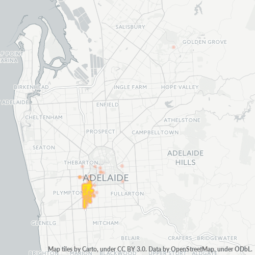 Dami ng Negosyo sa Postal Code 5035 - Ashford, Timog Australya