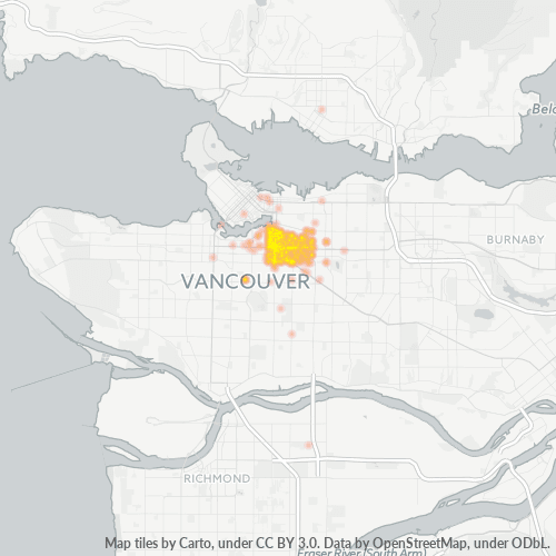 Dami ng Negosyo sa Postal Code V5T - Vancouver, British Columbia