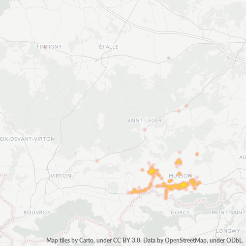 Bedrijfsconcentratie in Postcode 6750 - Musson, Wallonië
