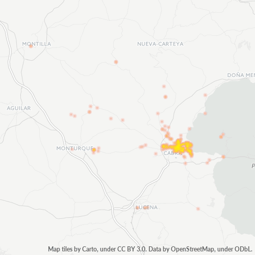 Bedrijfsconcentratie in Postcode 14940 - Cabra, Andalusië