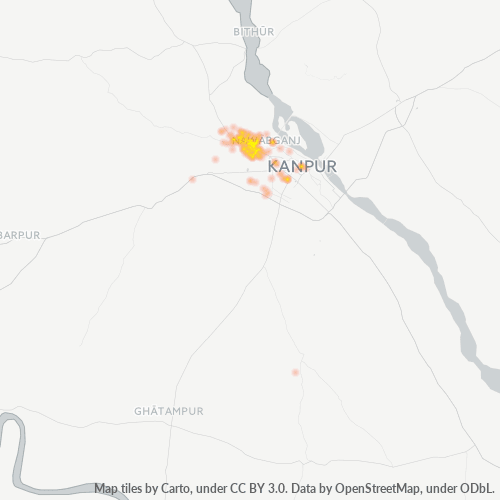 Bedriftskonsentrasjon i Postnummer 208024 - Kanpur, Uttar Pradesh