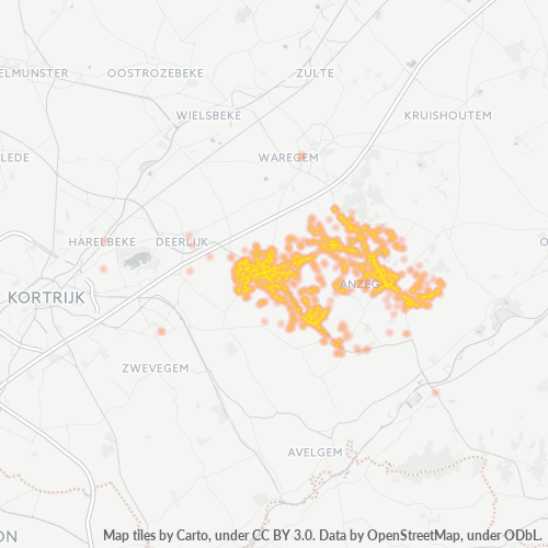 Bedrijfsconcentratie in Postcode 8570 - Vichte, Vlaanderen