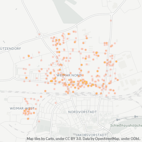 Business Concentration in Postal Code 99427 - Weimar, Thuringia