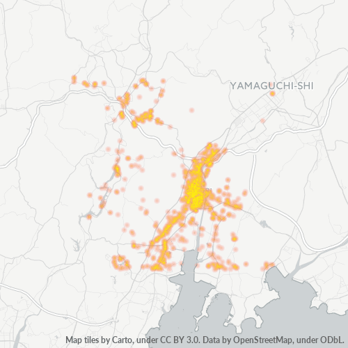 Dami ng Negosyo sa Postal Code 754 - Prepektura ng Yamaguchi