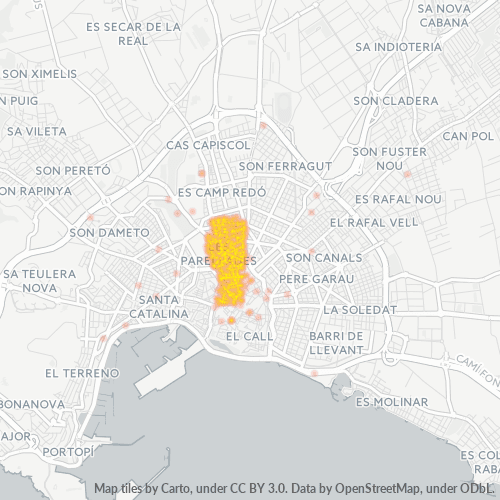 Concentració d'empreses a Codi Postal 07003 - Palma, Illes Balears