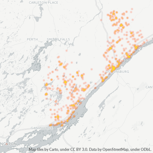 Dami ng Negosyo sa Postal Code K0E - Ontario