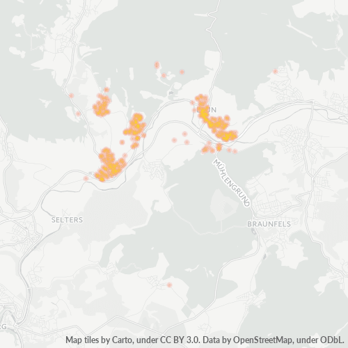Business Concentration in Postal Code 35638 - Leun, Hesse