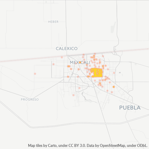 Dami ng Negosyo sa Postal Code 21290 - Mexicali, Baja California