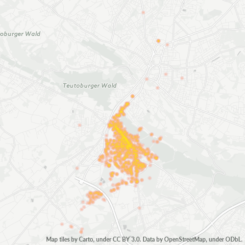 Business Concentration in Postal Code 33647 - Bielefeld, North Rhine-Westphalia