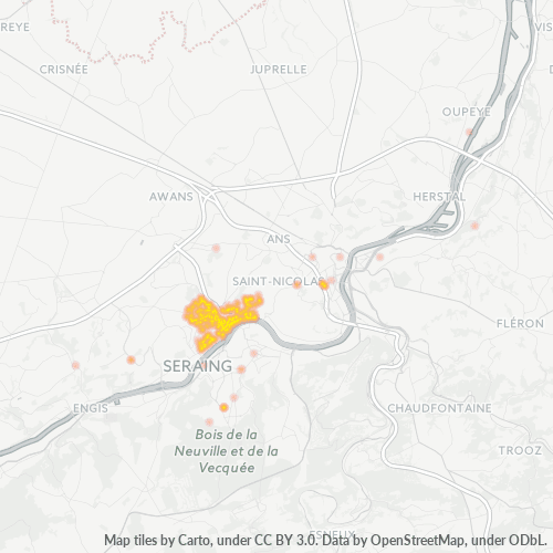Bedrijfsconcentratie in Postcode 4101 - Seraing, Wallonië