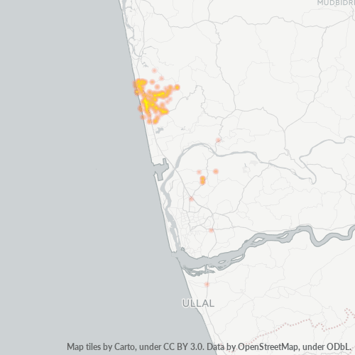 Bedrijfsconcentratie in Postcode 575014 - Mangalore, Karnataka