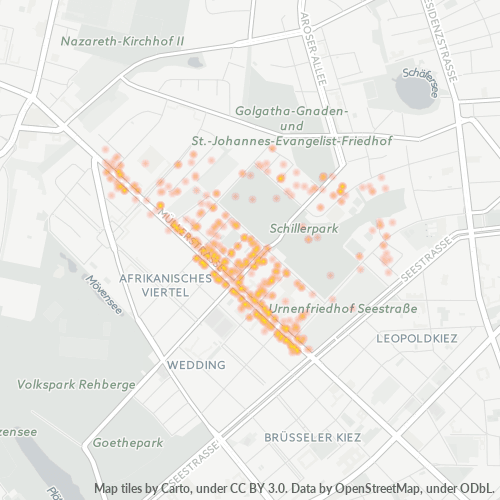 Concentrarea activității în Cod Postal 13349 - Berlin