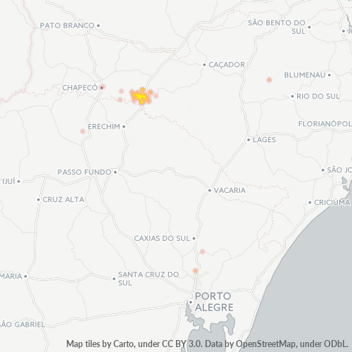Concentració d'empreses a Codi Postal 89700-000 - Concórdia, Estat de Santa Catarina