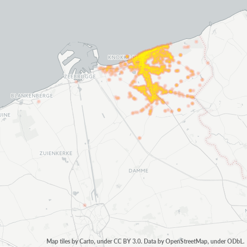 Bedrijfsconcentratie in Postcode 8300 - België