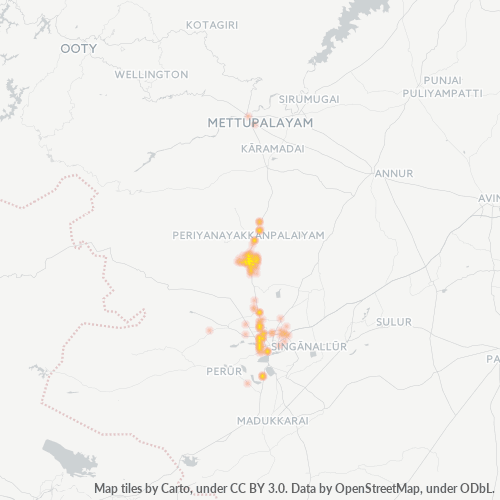 Dami ng Negosyo sa Postal Code 641031 - Coimbatore, State of Tamil Nādu