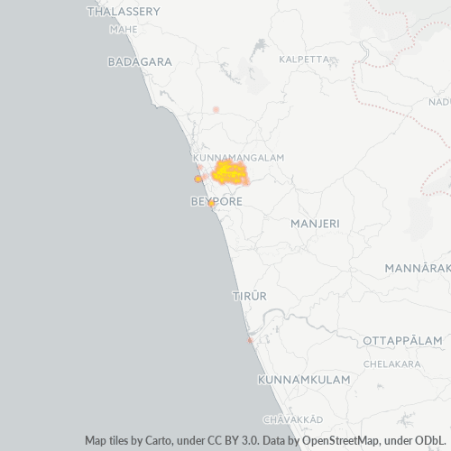 Dami ng Negosyo sa Postal Code 673008 - Kozhikode, State of Kerala