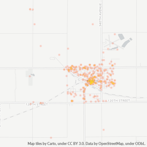 Verksamhetskoncentration i Postnummer 56175 - Tracy, Minnesota