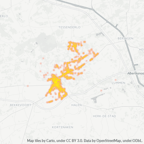 Bedrijfsconcentratie in Postcode 3290 - Diest, Vlaanderen