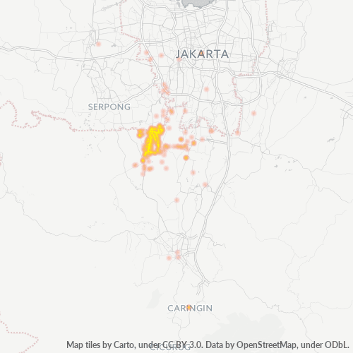 Bedriftskonsentrasjon i Postnummer 16516 - Depok (Vest-Java)