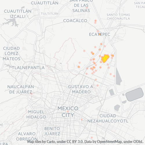 Dami ng Negosyo sa Postal Code 55450 - Ecatepec, Estado ng Mehiko