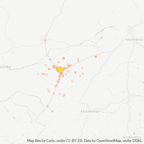 Bedrijfsconcentratie in Postcode 306401 - Pāli, Rajasthan
