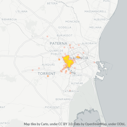 Verksamhetskoncentration i Postnummer 46014 - Valencia, Valencia (autonom region)