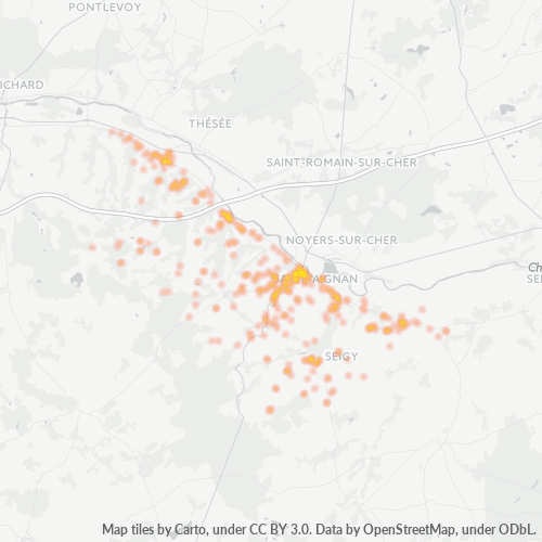 Dami ng Negosyo sa Postal Code 41110 - Couffy, Centre