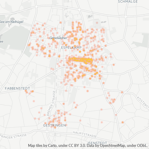 Business Concentration in Postal Code 32339 - Espelkamp, North Rhine-Westphalia