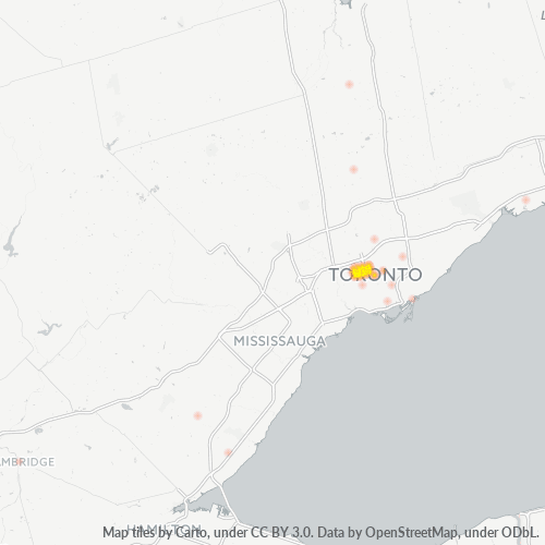 Bedrijfsconcentratie in Postcode M6B - Ontario