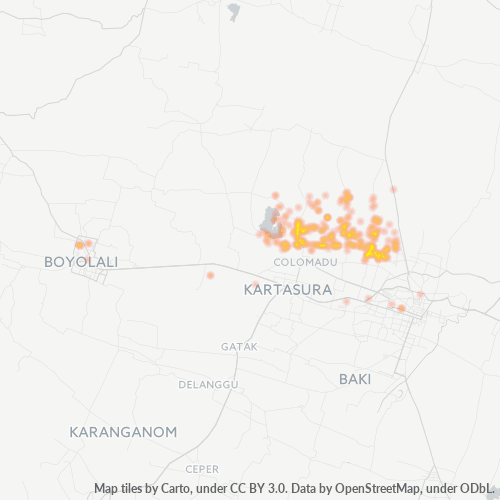 Dami ng Negosyo sa Postal Code 57375 - Surakarta, Provinsi Jawa Tengah