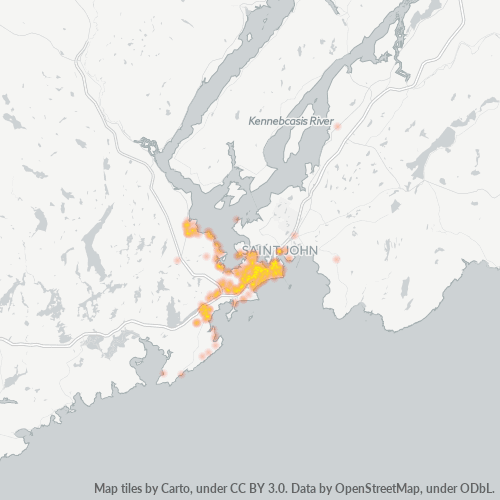 Dami ng Negosyo sa Postal Code E2M - Saint John, New Brunswick