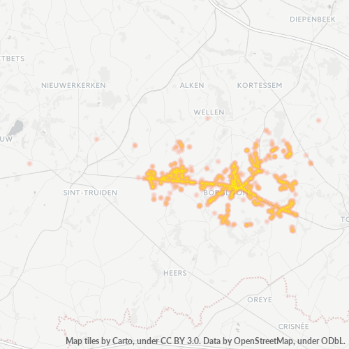 Bedrijfsconcentratie in Postcode 3840 - Hoepertingen, Vlaanderen