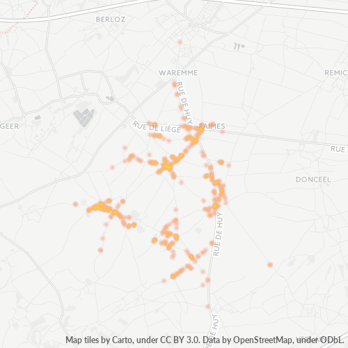 Bedrijfsconcentratie in Postcode 4317 - Faimes, Wallonië