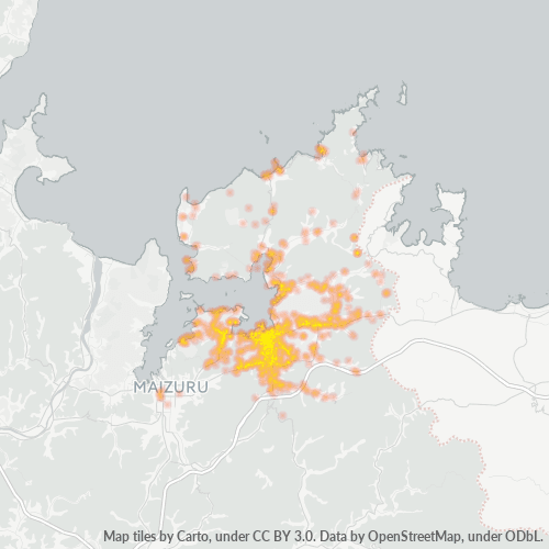 Bedrijfsconcentratie in Postcode 625 - Kioto (prefectuur)