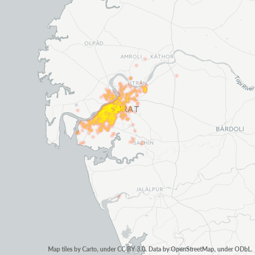Dami ng Negosyo sa Postal Code 395007 - Surat, Gujarat