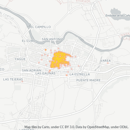Verksamhetskoncentration i Postnummer 26003 - Logroño, La Rioja (autonom region)