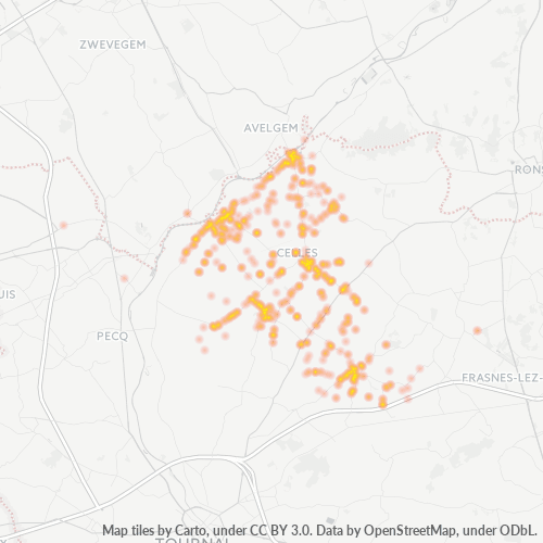 Bedrijfsconcentratie in Postcode 7760 - België