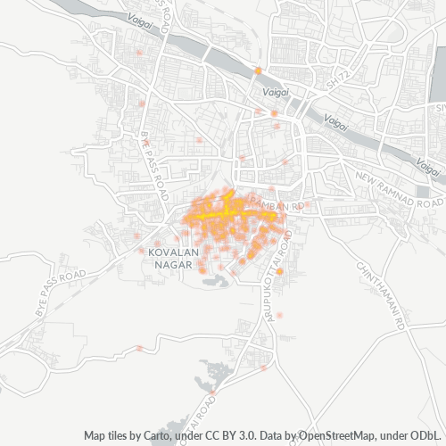 Dami ng Negosyo sa Postal Code 625011 - Madurai, State of Tamil Nādu