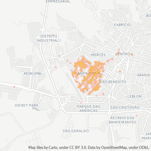 Dami ng Negosyo sa Postal Code 38050-000 - Uberaba, Minas Gerais
