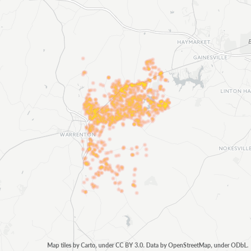Virksomhedskoncentration i Postnummer 20187 - Warrenton, Virginia