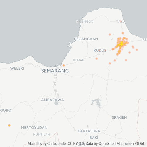 Dami ng Negosyo sa Postal Code 59118 - Pati, Provinsi Jawa Tengah