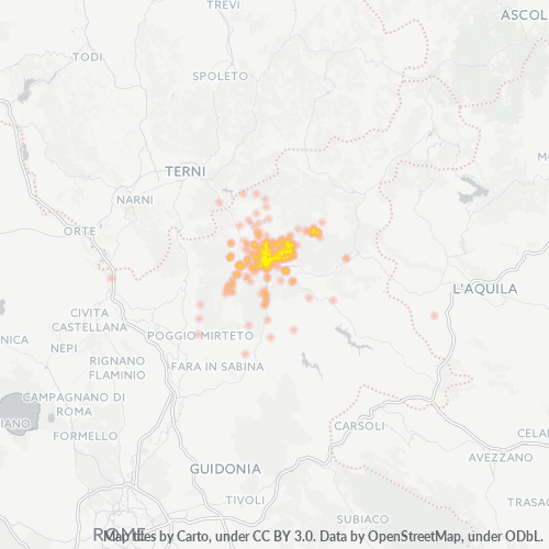 Dami ng Negosyo sa Postal Code 02100 - Rieti, Lazio