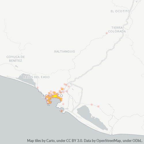 Dami ng Negosyo sa Postal Code 39670 - Acapulco, Guerrero