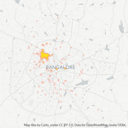 Bedrijfsconcentratie in Postcode 560055 - Malleshwaram, Karnataka