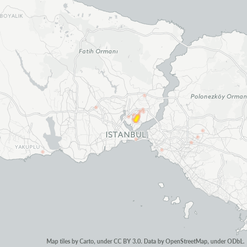Bedrijfsconcentratie in Postcode 34375 - Şişli, Istanboel (provincie)