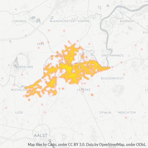 Bedrijfsconcentratie in Postcode 9200 - Mespelare, Vlaanderen