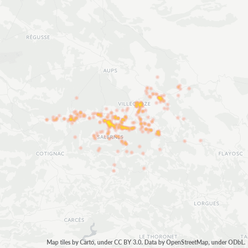 Dami ng Negosyo sa Postal Code 83690 - Tourtour, Provence-Alpes-Côte d'Azur
