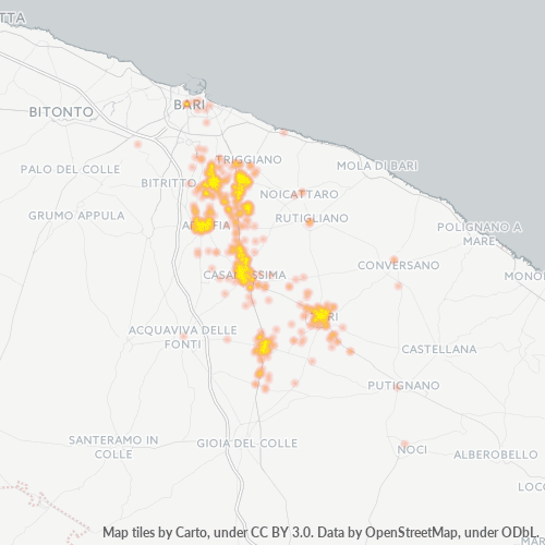 Dami ng Negosyo sa Postal Code 70010 - Bari, Apulia
