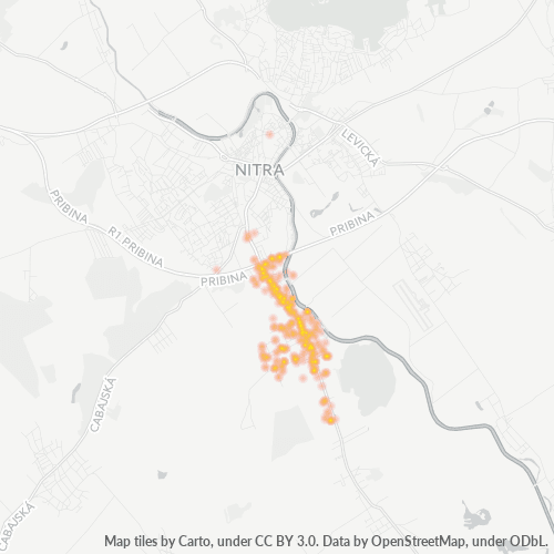 Bedrijfsconcentratie in Postcode 949 05 - Dolné Krškany, Nitra (regio)
